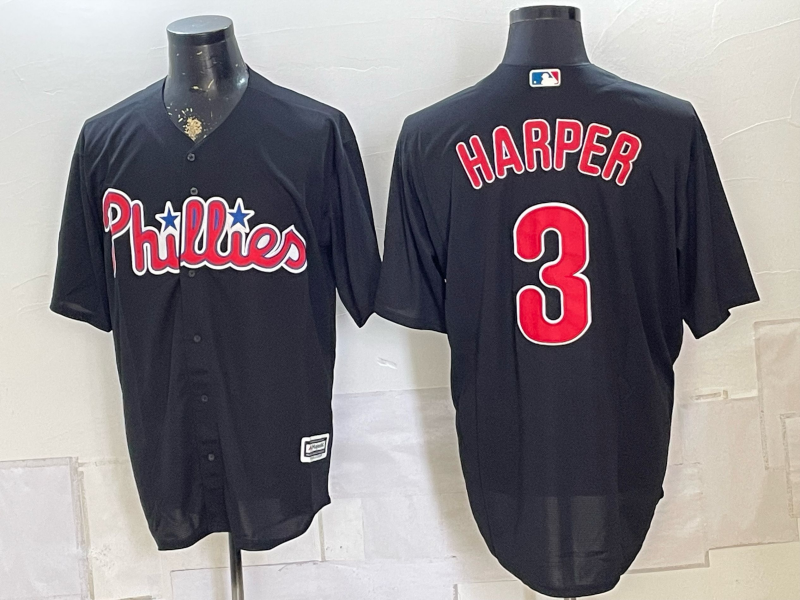 Men 2026 Philadelphia Phillies #3 Harper black Game Nike MLB Jers5->philadelphia phillies->MLB Jersey